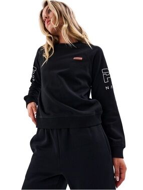 P.E Nation Moneyball sweater Black Pullover Crew Sweatshirt, small